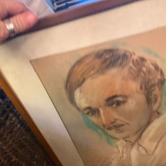 Vintage Rabbi oil painting